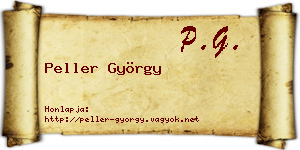 Peller György névjegykártya